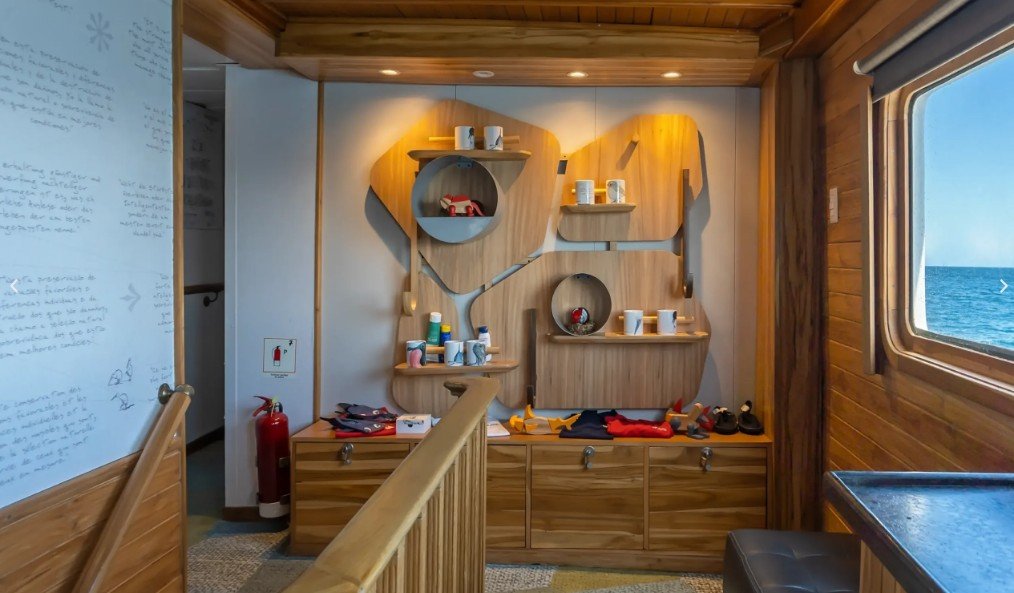 coral yachts stairs and hallway